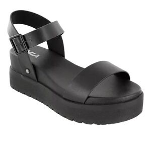 MIA Kayci Black Platform Sandals Ankle Strap Lug Sole MH2301 Womens 7.5M